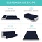 Best Choice Products 4in Thick Folding Portable Midnight Blue Mattress Topper w/ Carry Case, Washable Cover